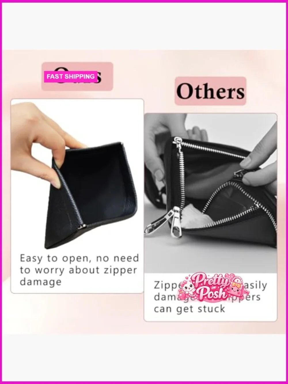 3-Piece Snap Closure PU Leather Cosmetic Bag Set for Travel